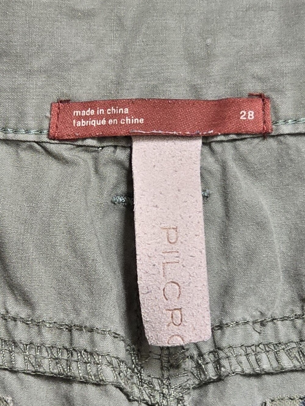 Pilcro Anthropologie Sage Green Cargo Utility Pants Women's Size 28 - Picture 10 of 17